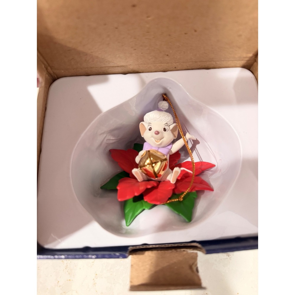 Disney The Rescuers Bianca Poinsettia Ornament President's Edition with Box